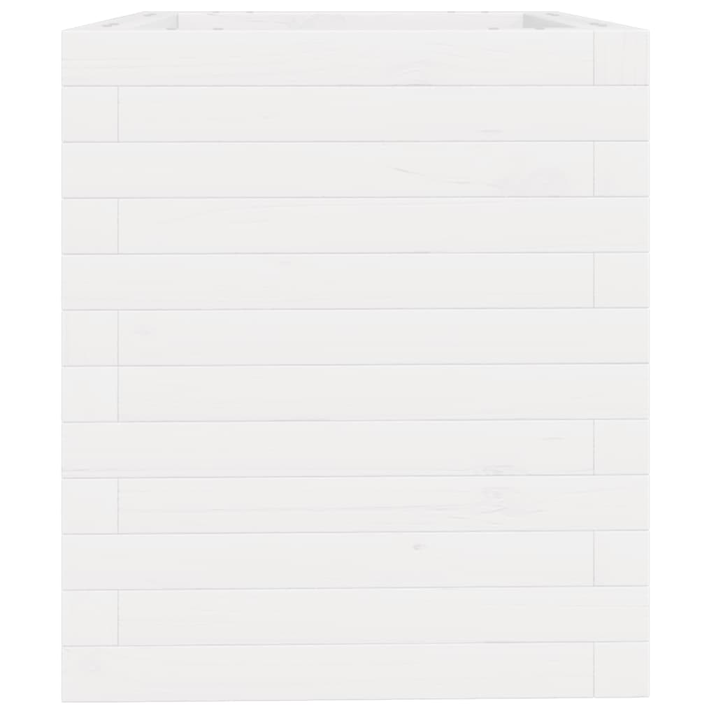 vidaXL Garden Planter White 40x40x46 cm Solid Wood Pine