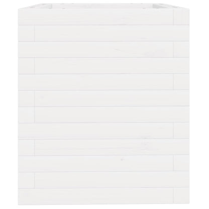 vidaXL Garden Planter White 40x40x46 cm Solid Wood Pine