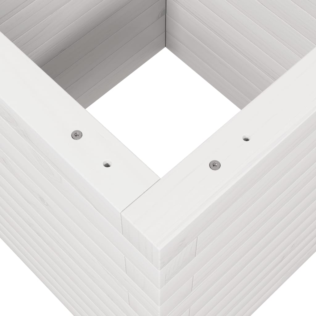 vidaXL Garden Planter White 40x40x46 cm Solid Wood Pine