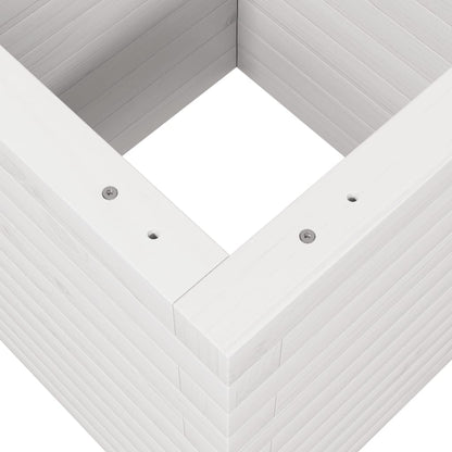 vidaXL Garden Planter White 40x40x46 cm Solid Wood Pine