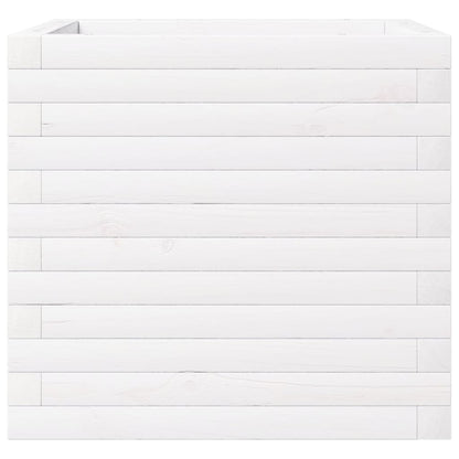vidaXL Garden Planter White 50x50x46 cm Solid Wood Pine