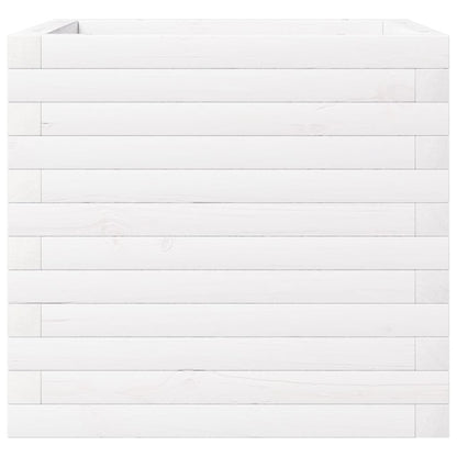 vidaXL Garden Planter White 50x50x46 cm Solid Wood Pine