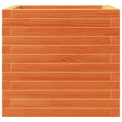 vidaXL Garden Planter Wax Brown 50x50x46 cm Solid Wood Pine