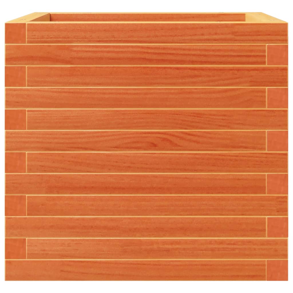 vidaXL Garden Planter Wax Brown 50x50x46 cm Solid Wood Pine