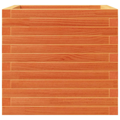 vidaXL Garden Planter Wax Brown 50x50x46 cm Solid Wood Pine