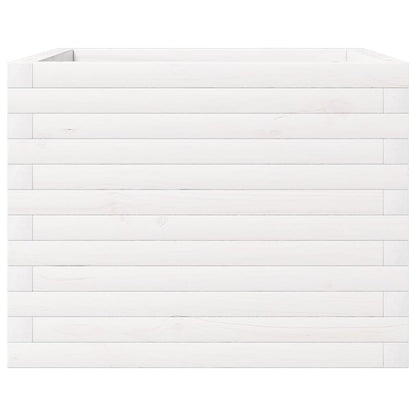 vidaXL Garden Planter White 60x60x46 cm Solid Wood Pine