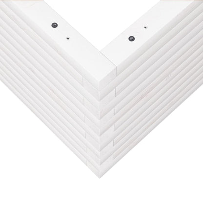 vidaXL Garden Planter White 60x60x46 cm Solid Wood Pine