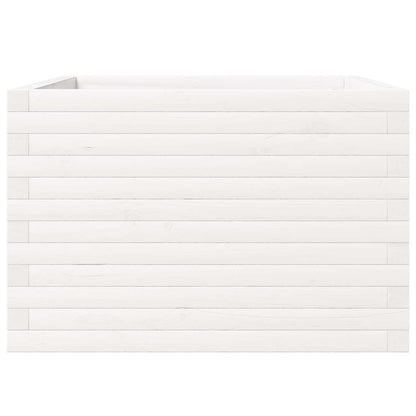vidaXL Garden Planter White 70x70x46 cm Solid Wood Pine