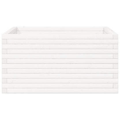 vidaXL Garden Planter White 90x90x46 cm Solid Wood Pine