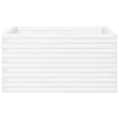 vidaXL Garden Planter White 90x90x46 cm Solid Wood Pine