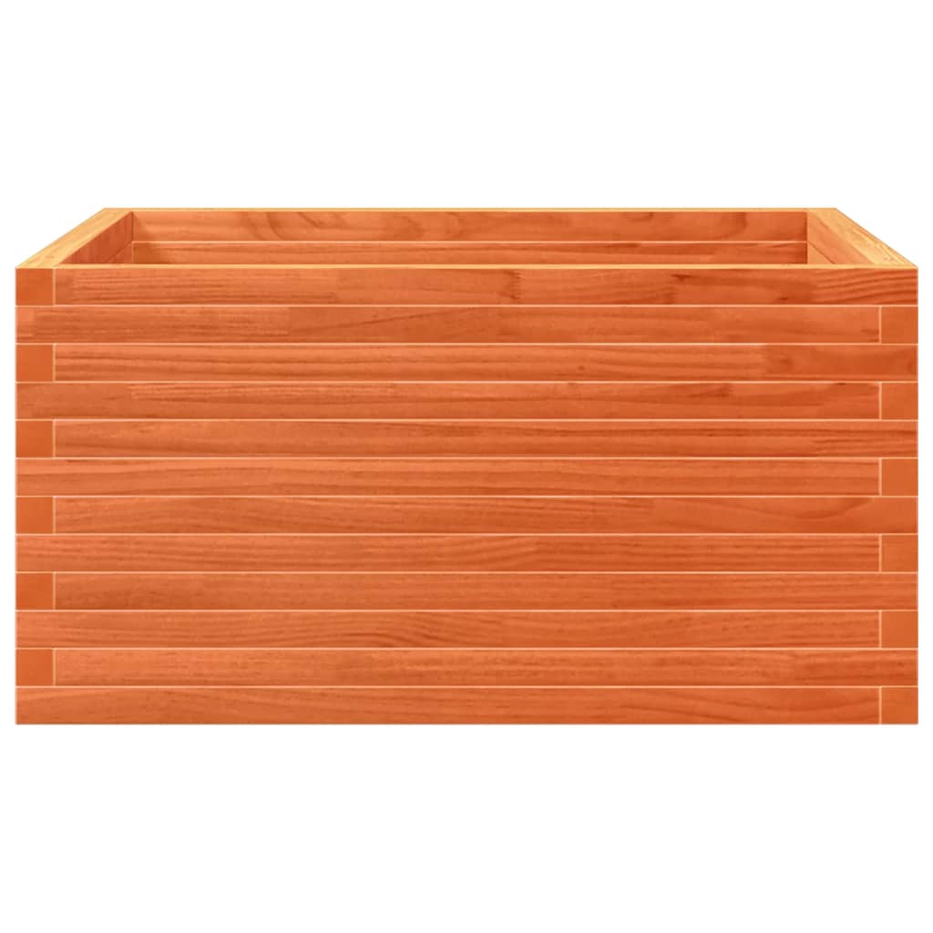 vidaXL Garden Planter Wax Brown 90x90x46 cm Solid Wood Pine