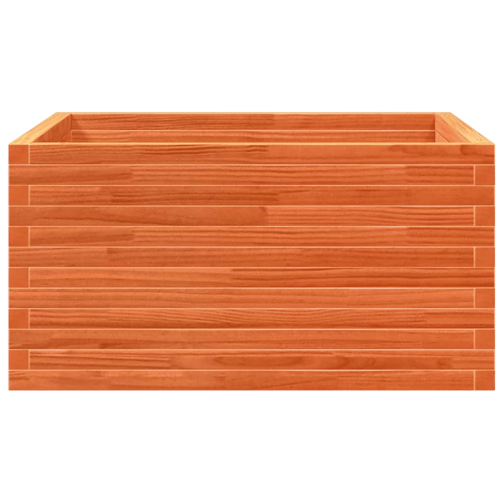 vidaXL Garden Planter Wax Brown 90x90x46 cm Solid Wood Pine