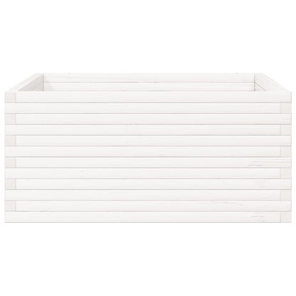 vidaXL Garden Planter White 100x100x46 cm Solid Wood Pine