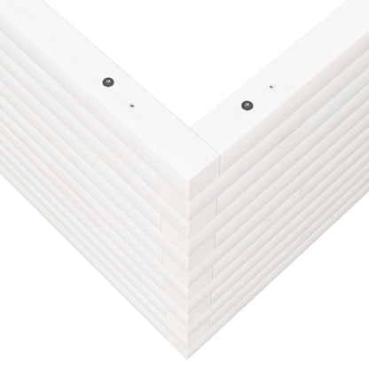 vidaXL Garden Planter White 100x100x46 cm Solid Wood Pine