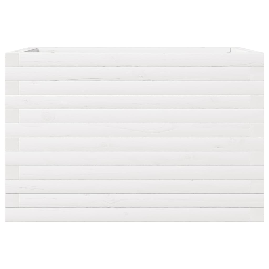 vidaXL Garden Planter White 70x40x46 cm Solid Wood Pine