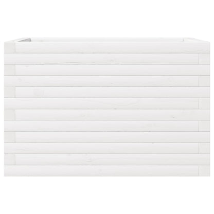 vidaXL Garden Planter White 70x40x46 cm Solid Wood Pine