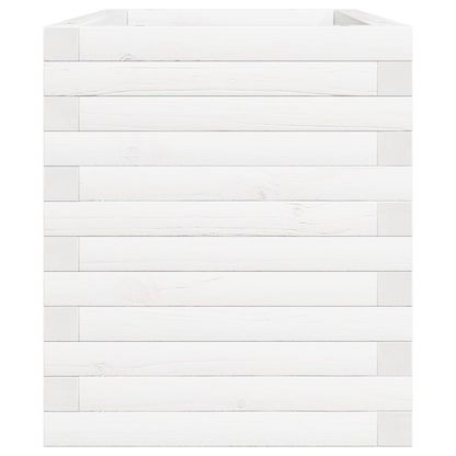 vidaXL Garden Planter White 70x40x46 cm Solid Wood Pine