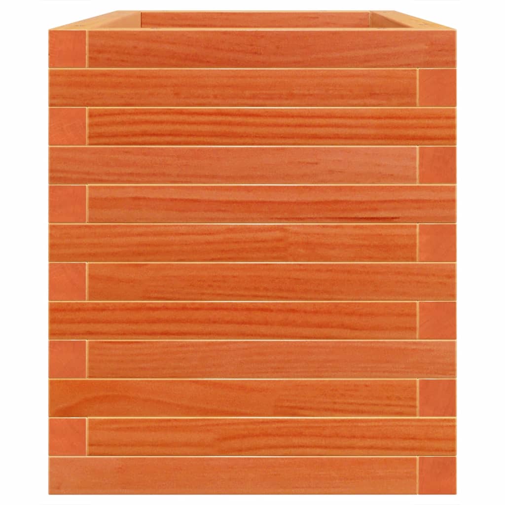 vidaXL Garden Planter Wax Brown 70x40x46 cm Solid Wood Pine