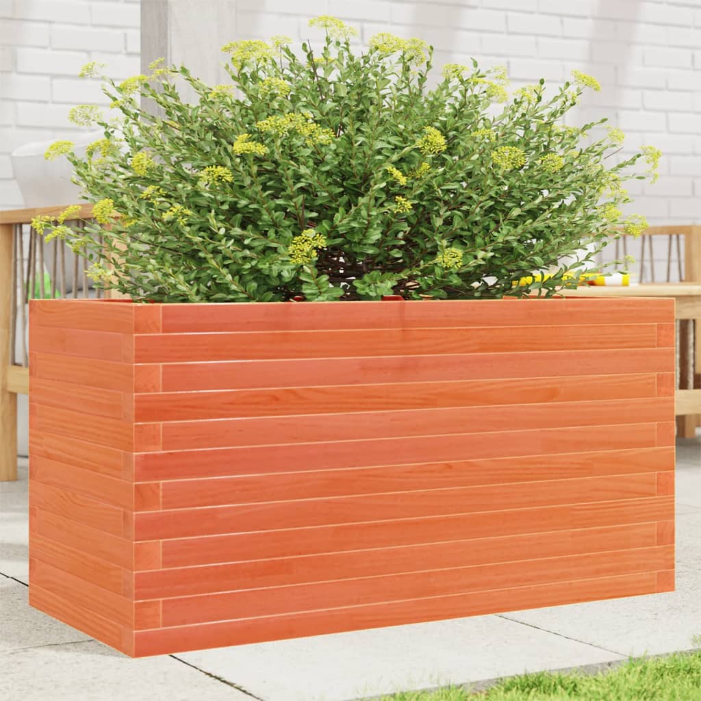 vidaXL Garden Planter Wax Brown 90x40x46 cm Solid Wood Pine