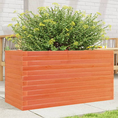 vidaXL Garden Planter Wax Brown 90x40x46 cm Solid Wood Pine