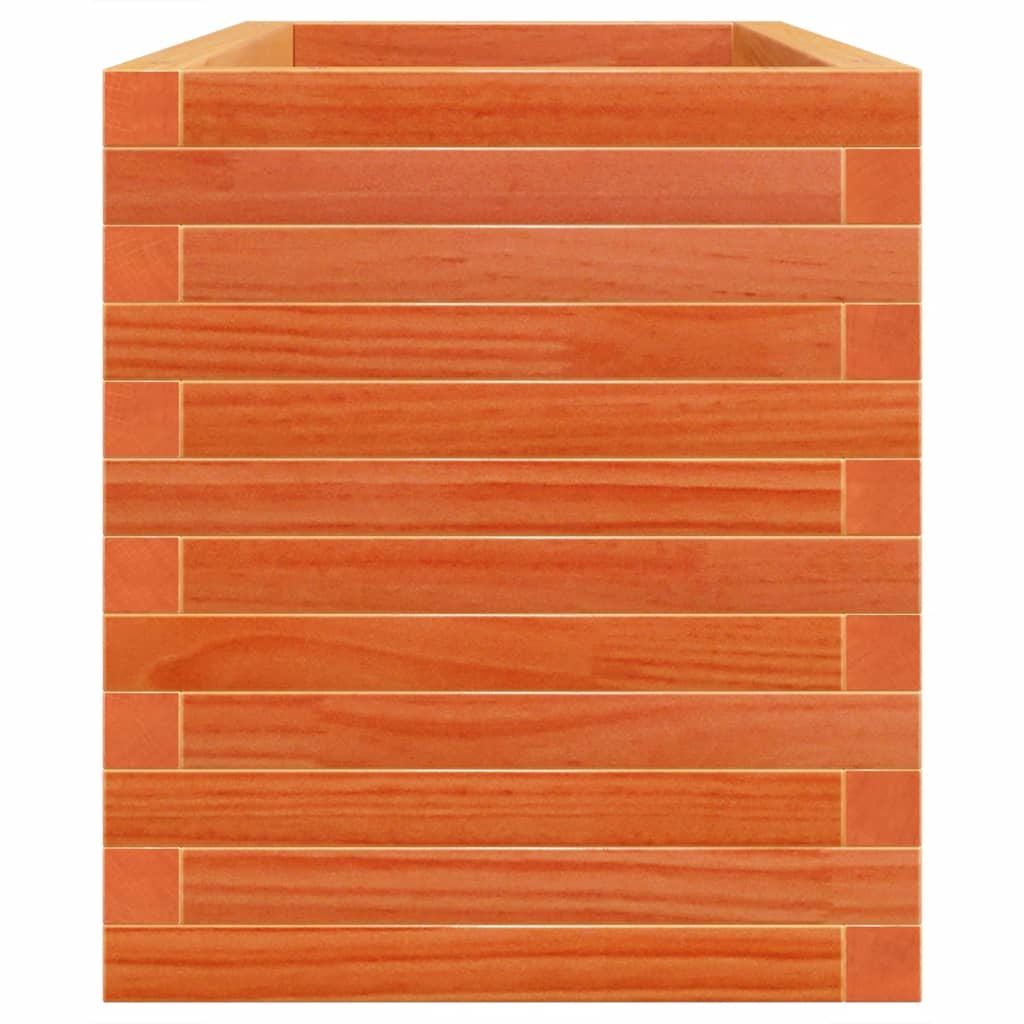 vidaXL Garden Planter Wax Brown 110x40x46 cm Solid Wood Pine