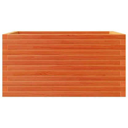 vidaXL Garden Planter Wax Brown 90x60x46 cm Solid Wood Pine