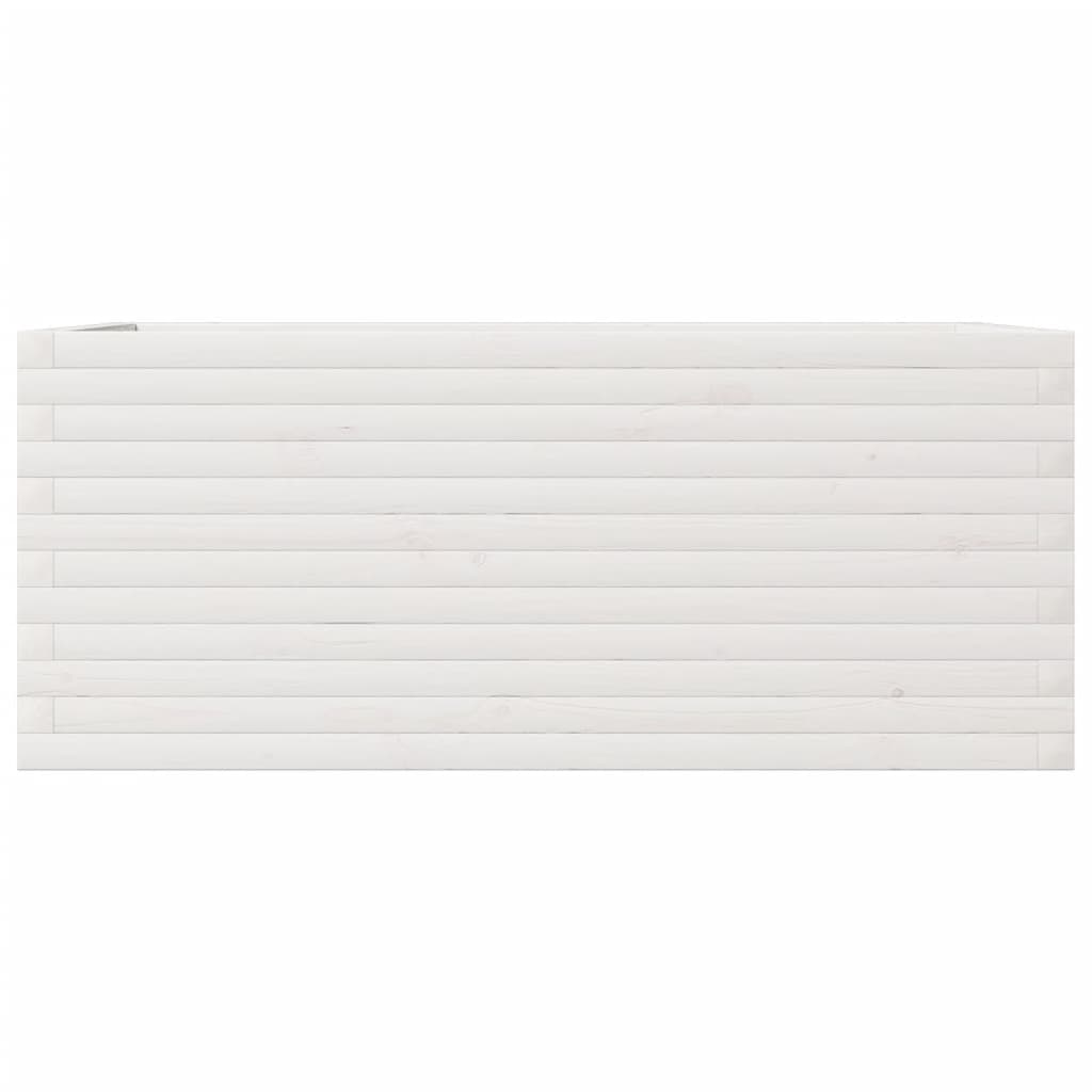 vidaXL Garden Planter White 110x60x46 cm Solid Wood Pine