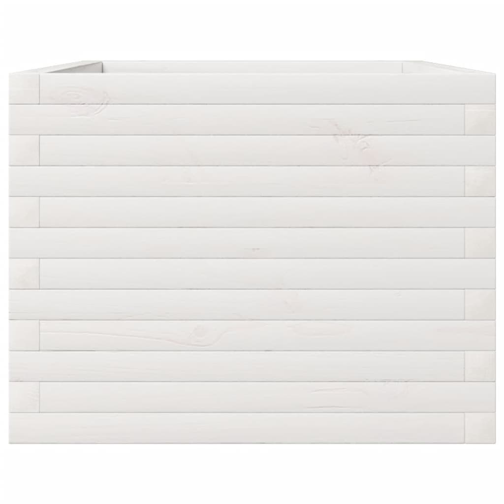 vidaXL Garden Planter White 110x60x46 cm Solid Wood Pine
