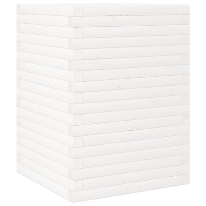 vidaXL Garden Planter White 50x50x68.5 cm Solid Wood Pine