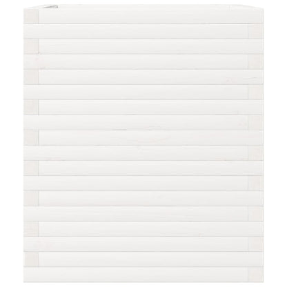 vidaXL Garden Planter White 60x60x68.5 cm Solid Wood Pine