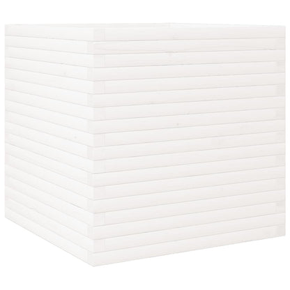 vidaXL Garden Planter White 70x70x68.5 cm Solid Wood Pine