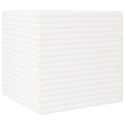 vidaXL Garden Planter White 70x70x68.5 cm Solid Wood Pine