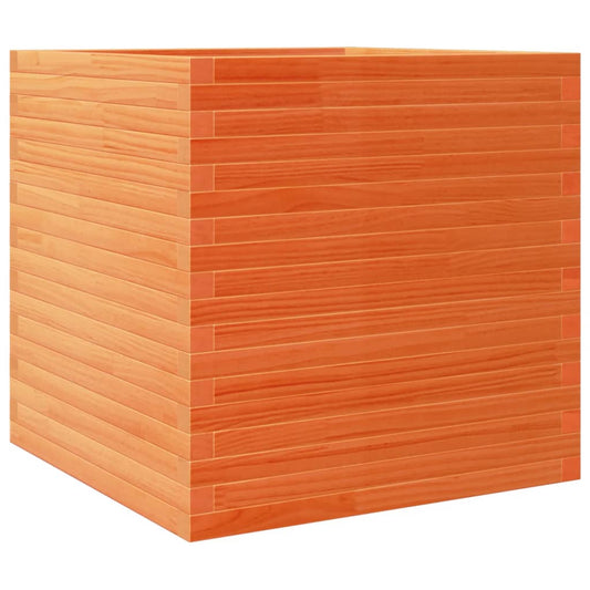 vidaXL Garden Planter Wax Brown 70x70x68.5 cm Solid Wood Pine