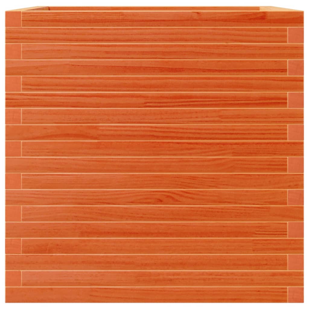 vidaXL Garden Planter Wax Brown 70x70x68.5 cm Solid Wood Pine