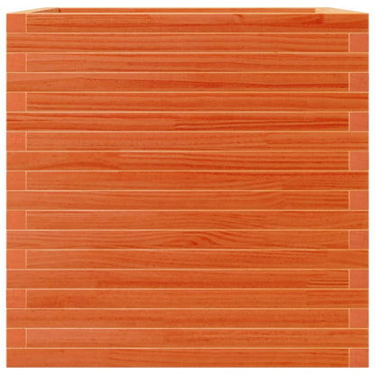 vidaXL Garden Planter Wax Brown 70x70x68.5 cm Solid Wood Pine