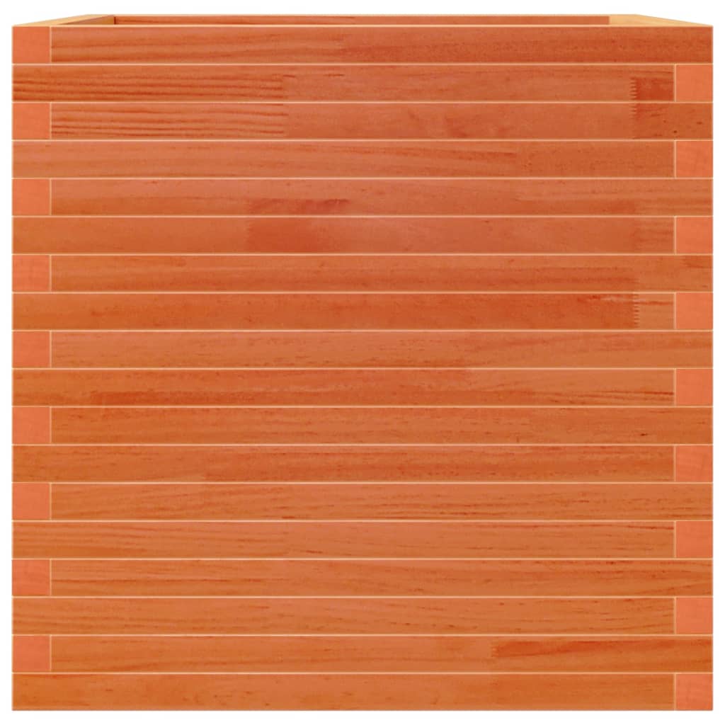 vidaXL Garden Planter Wax Brown 70x70x68.5 cm Solid Wood Pine