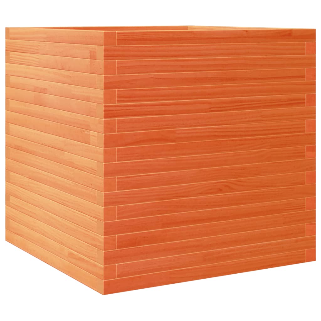 vidaXL Garden Planter Wax Brown 70x70x68.5 cm Solid Wood Pine
