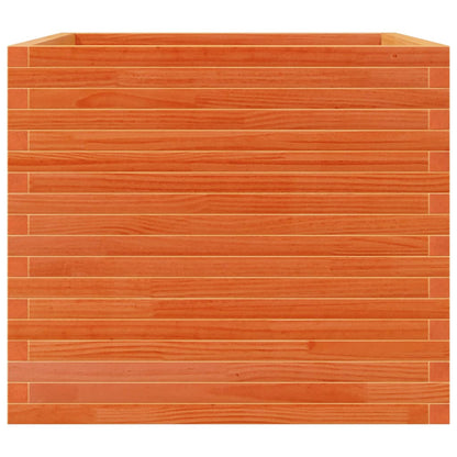 vidaXL Garden Planter Wax Brown 80x80x68.5 cm Solid Wood Pine