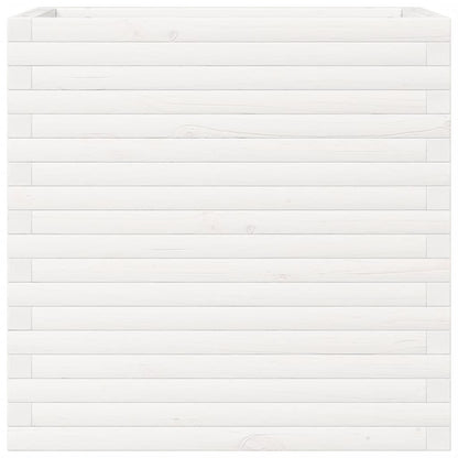 vidaXL Garden Planter White 70x40x68.5 cm Solid Wood Pine