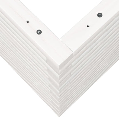 vidaXL Garden Planter White 90x60x68.5 cm Solid Wood Pine