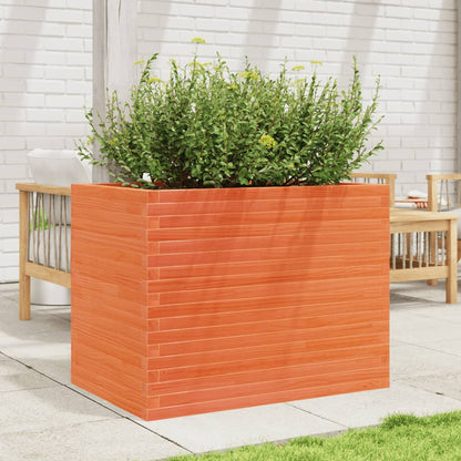 vidaXL Garden Planter Wax Brown 90x60x68.5 cm Solid Wood Pine