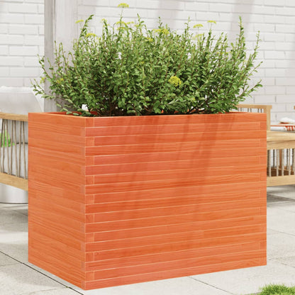 vidaXL Garden Planter Wax Brown 90x60x68.5 cm Solid Wood Pine