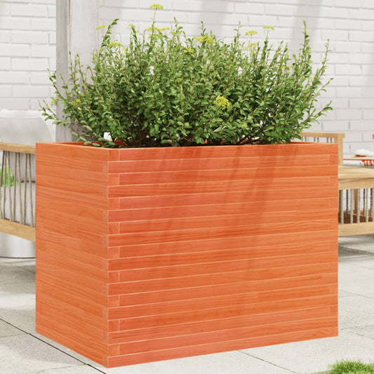 vidaXL Garden Planter Wax Brown 90x60x68.5 cm Solid Wood Pine