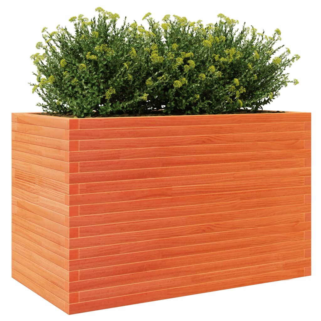vidaXL Garden Planter Wax Brown 110x60x68.5 cm Solid Wood Pine
