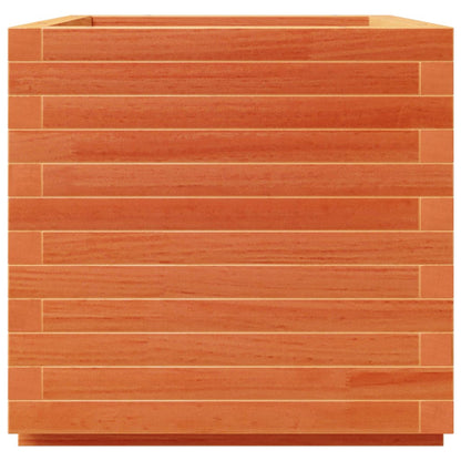 vidaXL Garden Planter Wax Brown 50x50x49.5 cm Solid Wood Pine