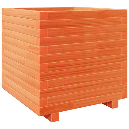 vidaXL Garden Planter Wax Brown 50x50x49.5 cm Solid Wood Pine