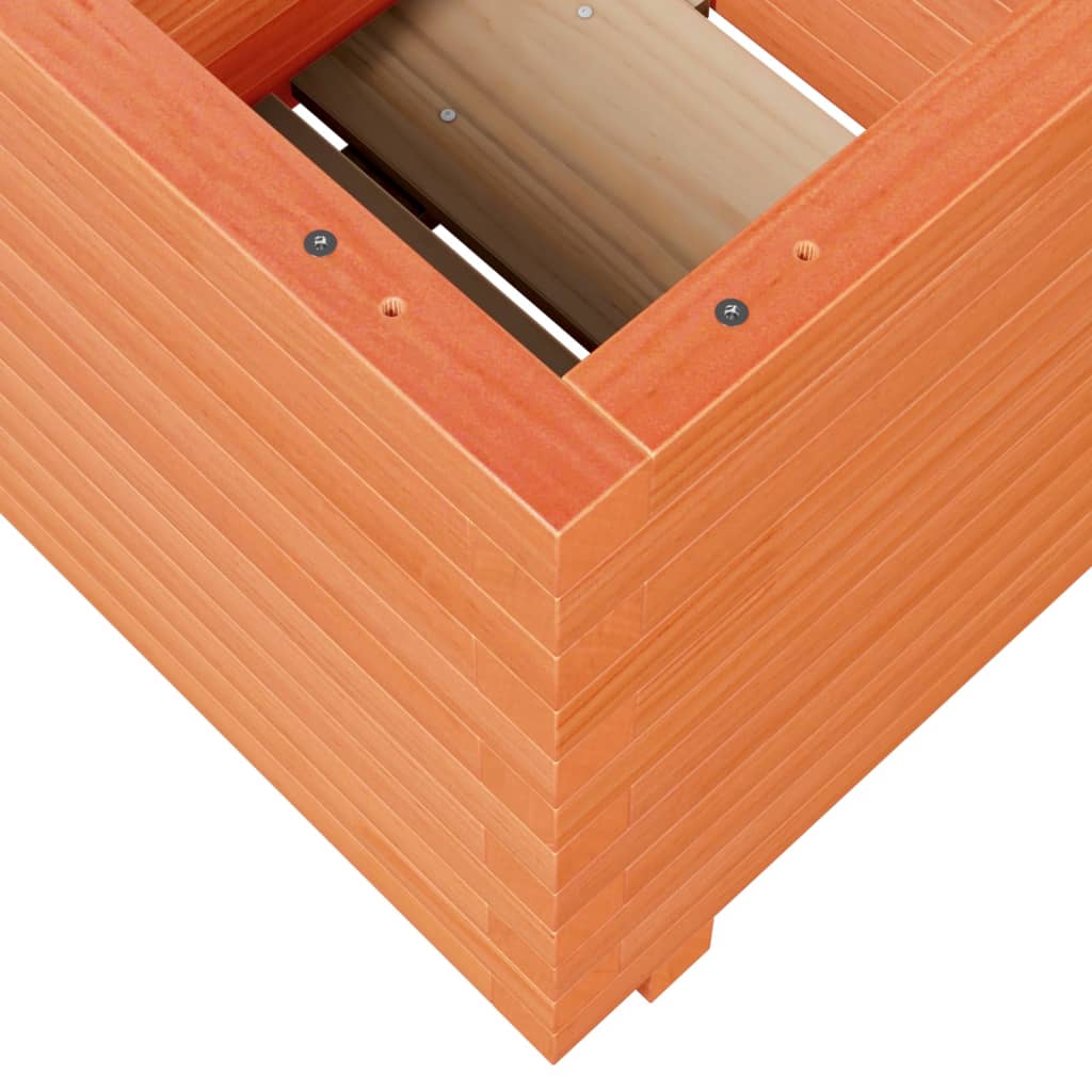vidaXL Garden Planter Wax Brown 50x50x49.5 cm Solid Wood Pine