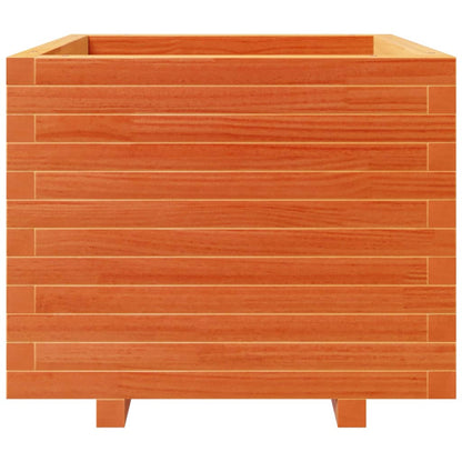 vidaXL Garden Planter Wax Brown 60x60x49.5 cm Solid Wood Pine