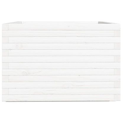 vidaXL Garden Planter White 70x70x49.5 cm Solid Wood Pine