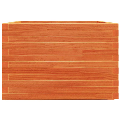 vidaXL Garden Planter Wax Brown 70x70x49.5 cm Solid Wood Pine